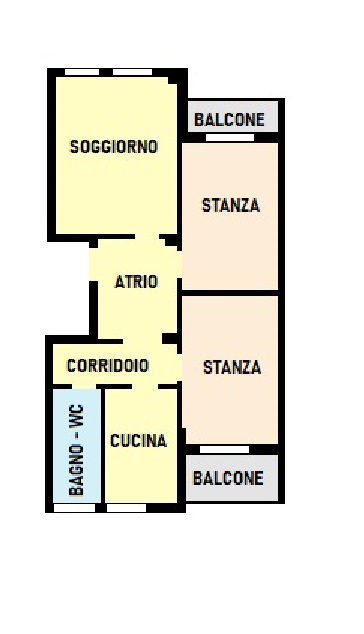 Trilocale in Via Guncina con due balconi; Rif: 19060