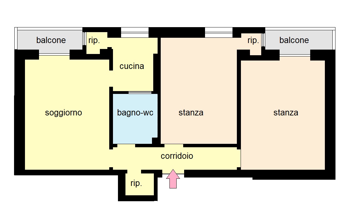 Trilocale Funzionale in Zona Tribunale, Bolzano rif. 21570