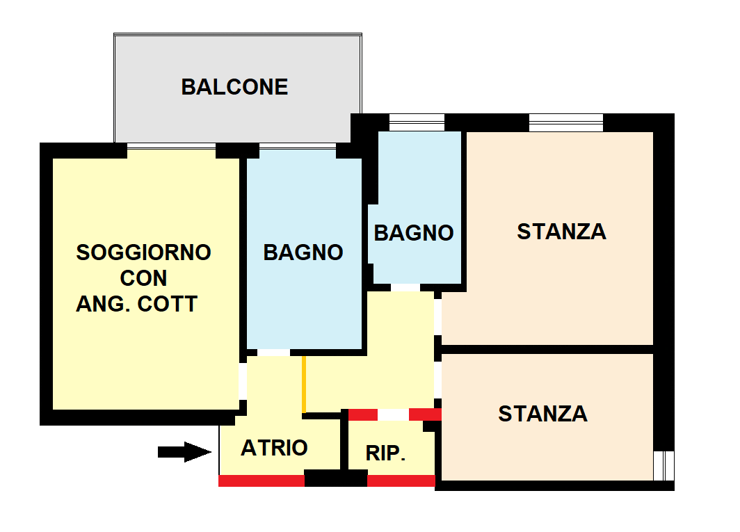 TRILOCALE IN VIA NAZARIO SAURO rif. 21590A