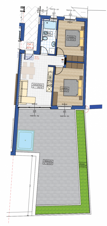 Trilocale con terrazza - Centro Storico. AV21018-5 - Via Vintler rif. AV21018-5 - Foto 3